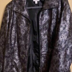 Kim Rogers Black Snakeprint Jacjet